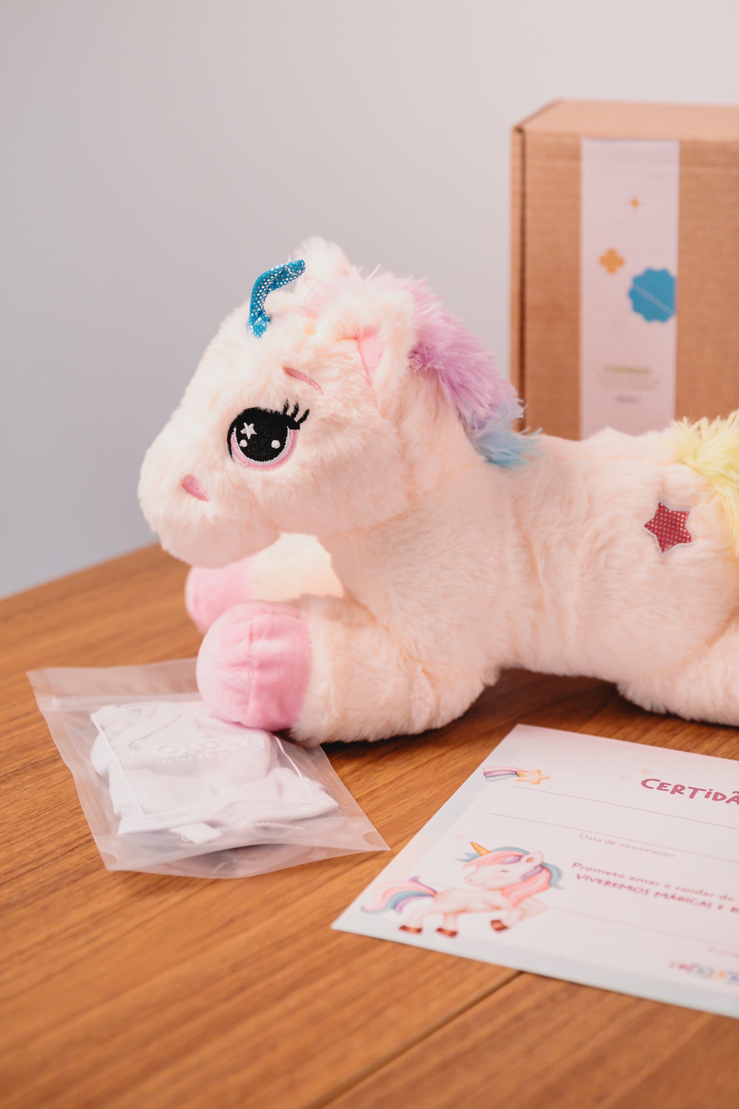 KIT PELÚCIA DE UNICÓRNIO